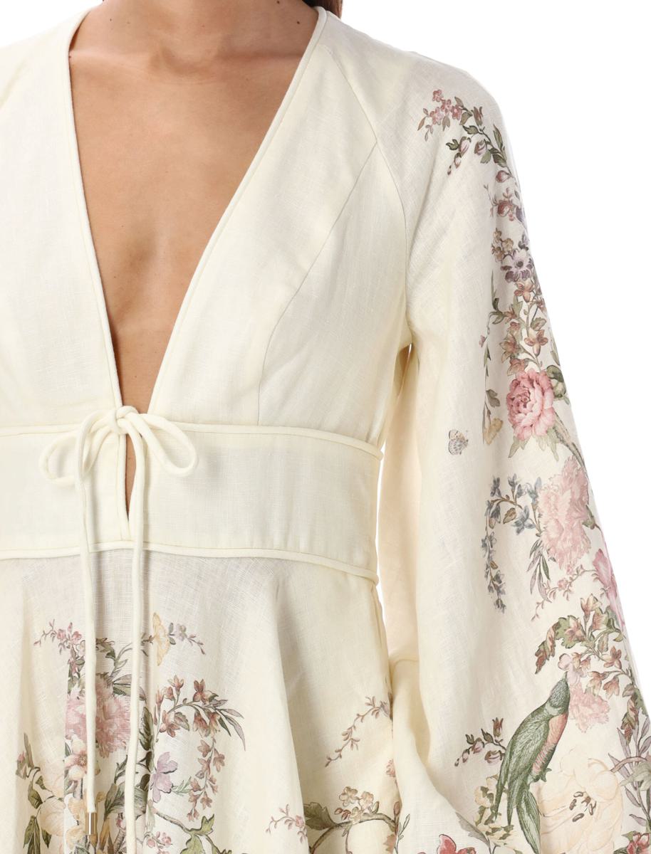 Shop Zimmermann Waverly Dress In Cream Flower