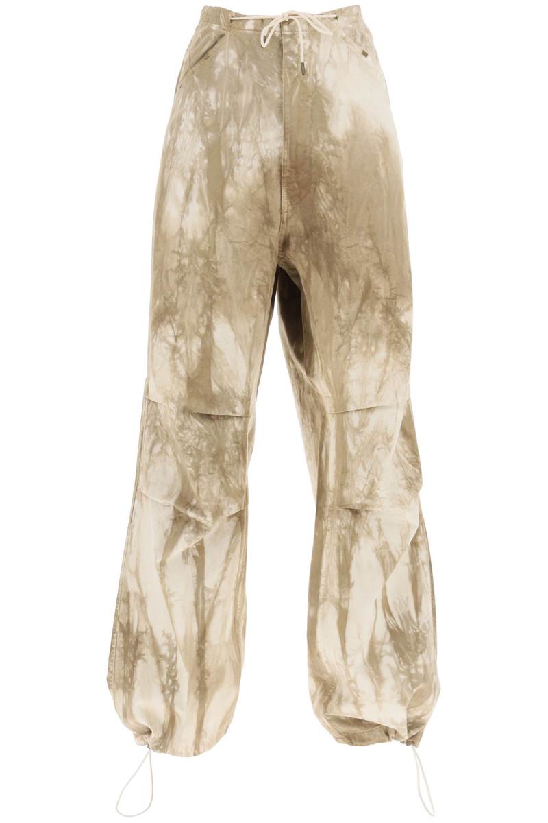 Shop Darkpark Daisy Tie-dye Baggy Pants In Verde