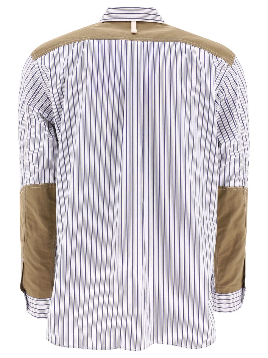 Shop Junya Watanabe Shirt With Zip Closure In Blue