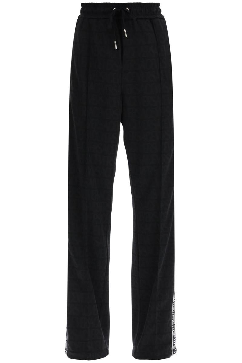 Shop Versace Greca Joggers In Nero