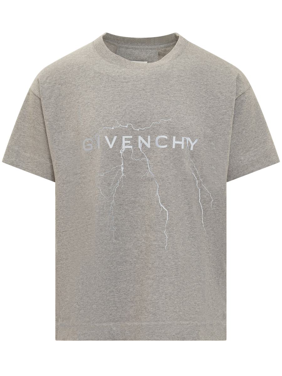 Givenchy Cotton Reflective T-shirt In Grey