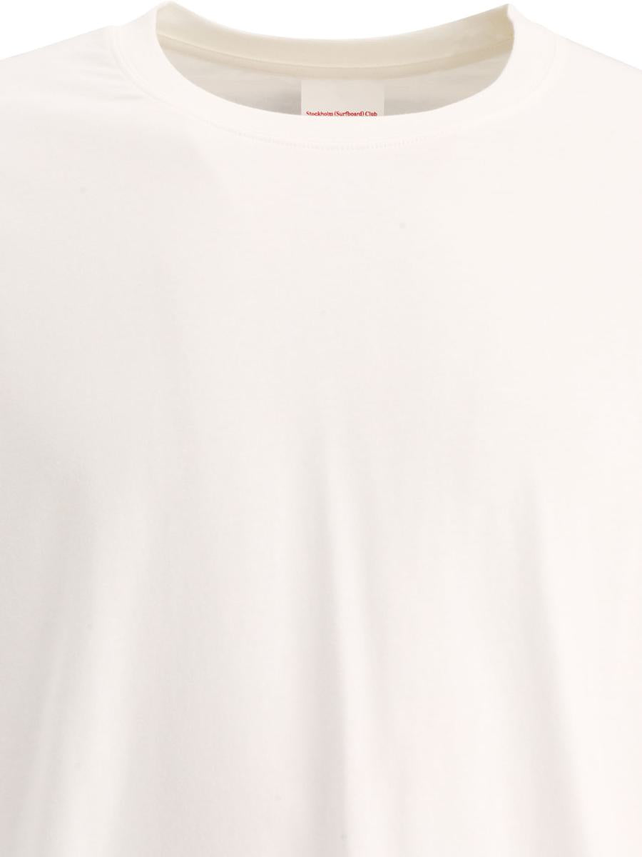Shop Stockholm Surfboard Club "arch Logo" T-shirt In White