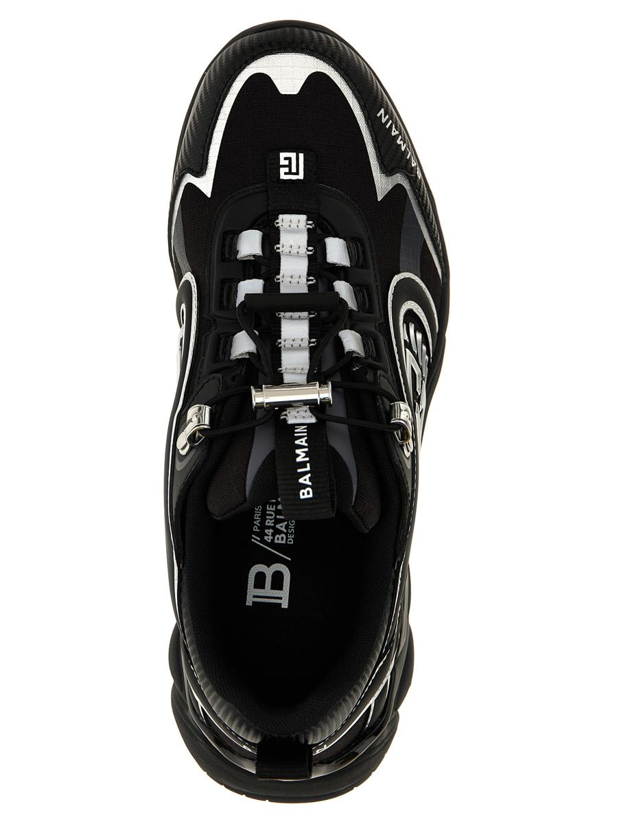 Balmain Cosmic Dust Trainers In Technical Materials In Black