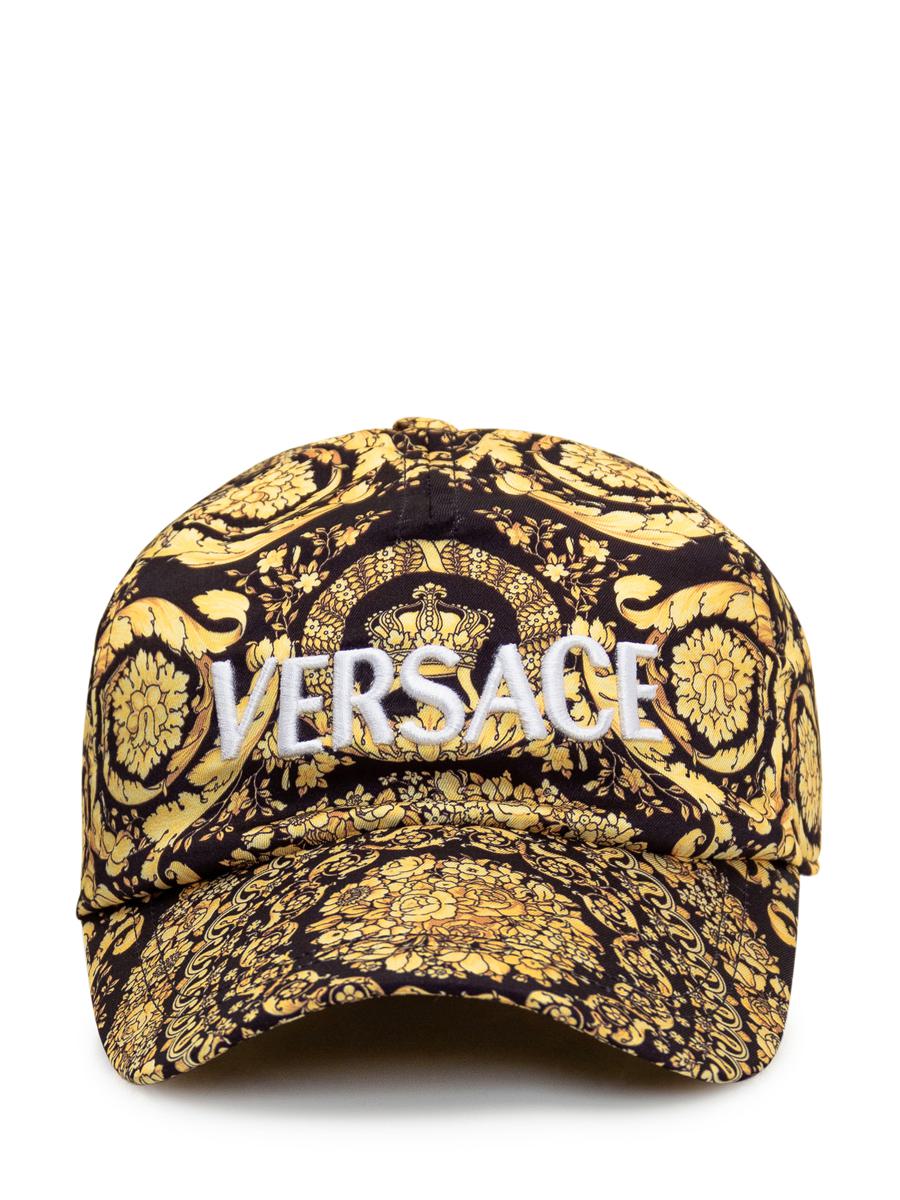 Versace Baroque Baseball Hat In Black