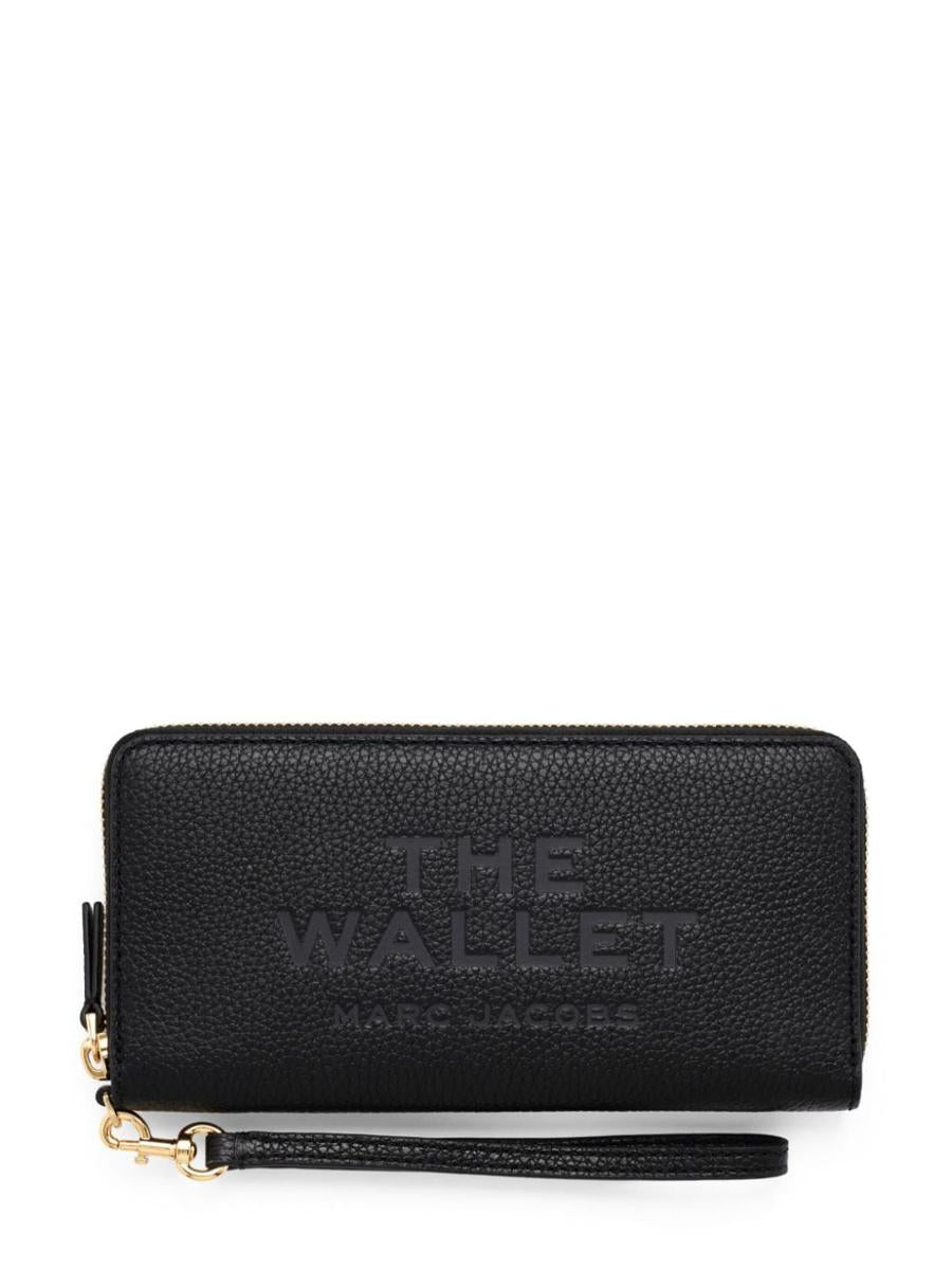 Marc Jacobs Continental Leather Wallet In Black