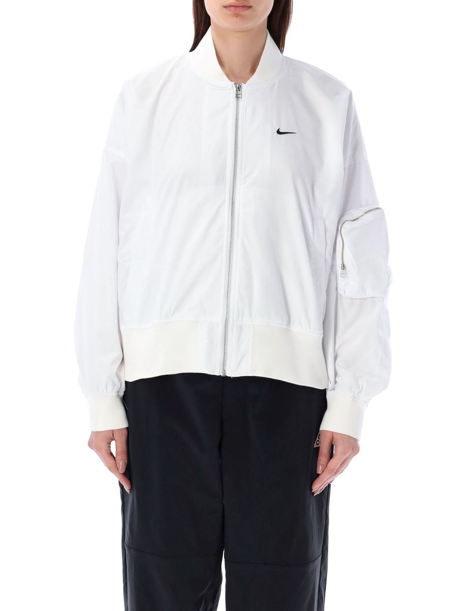 Shop Nike Bomber Jacket In White