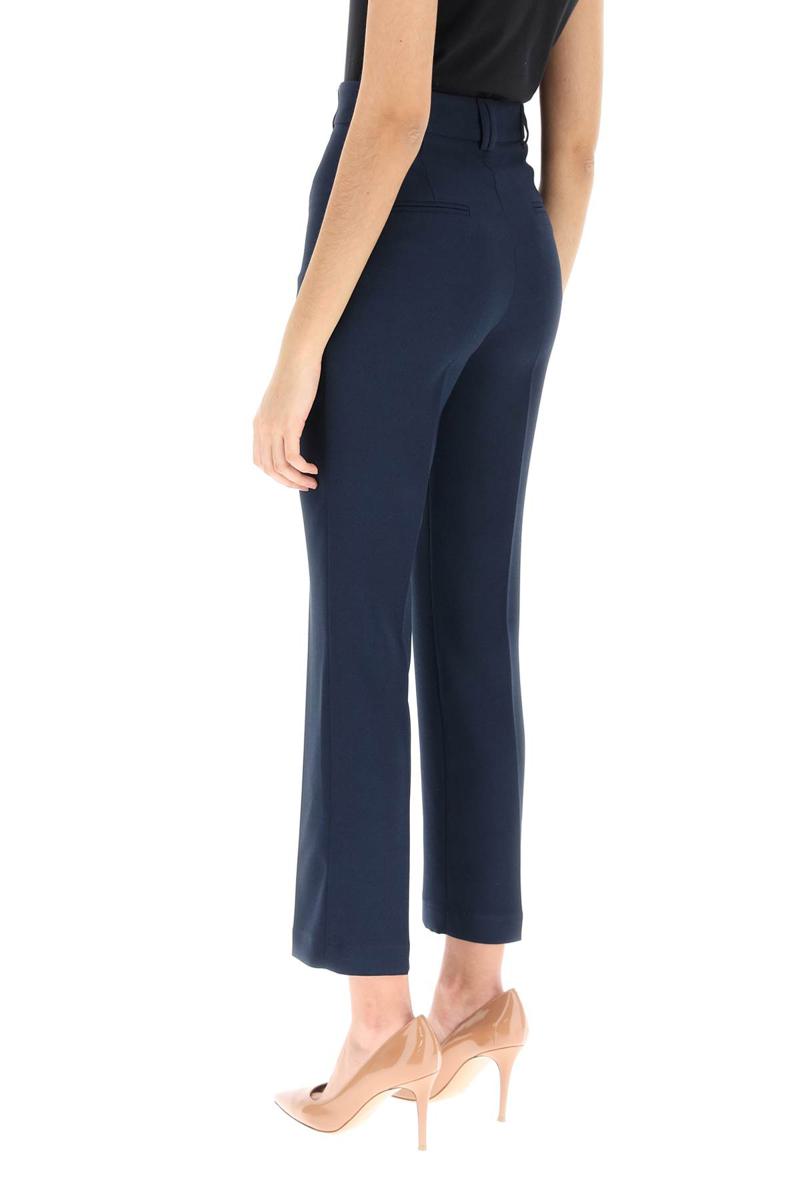 Shop Hebe Studio 'loulou' Cady Trousers In Blu