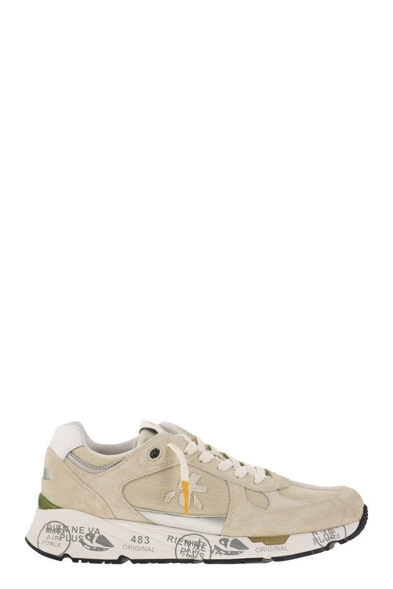 Shop Premiata Sneakers In Light Beige