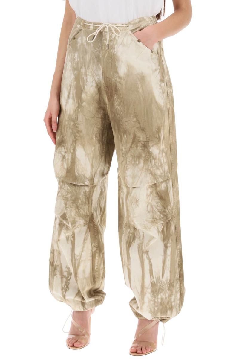 Shop Darkpark Daisy Tie-dye Baggy Pants In Verde