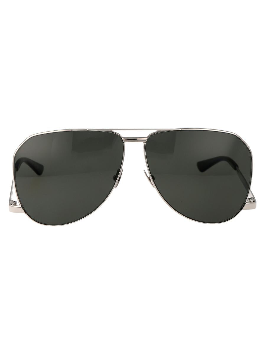Shop Saint Laurent Eyewear Sunglasses In 002 Silver Silver Grey