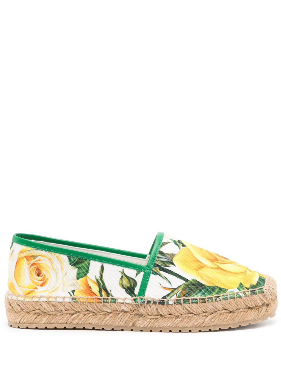 Dolce & Gabbana Ce0119 Woman Rose Gialle Flat Shoe