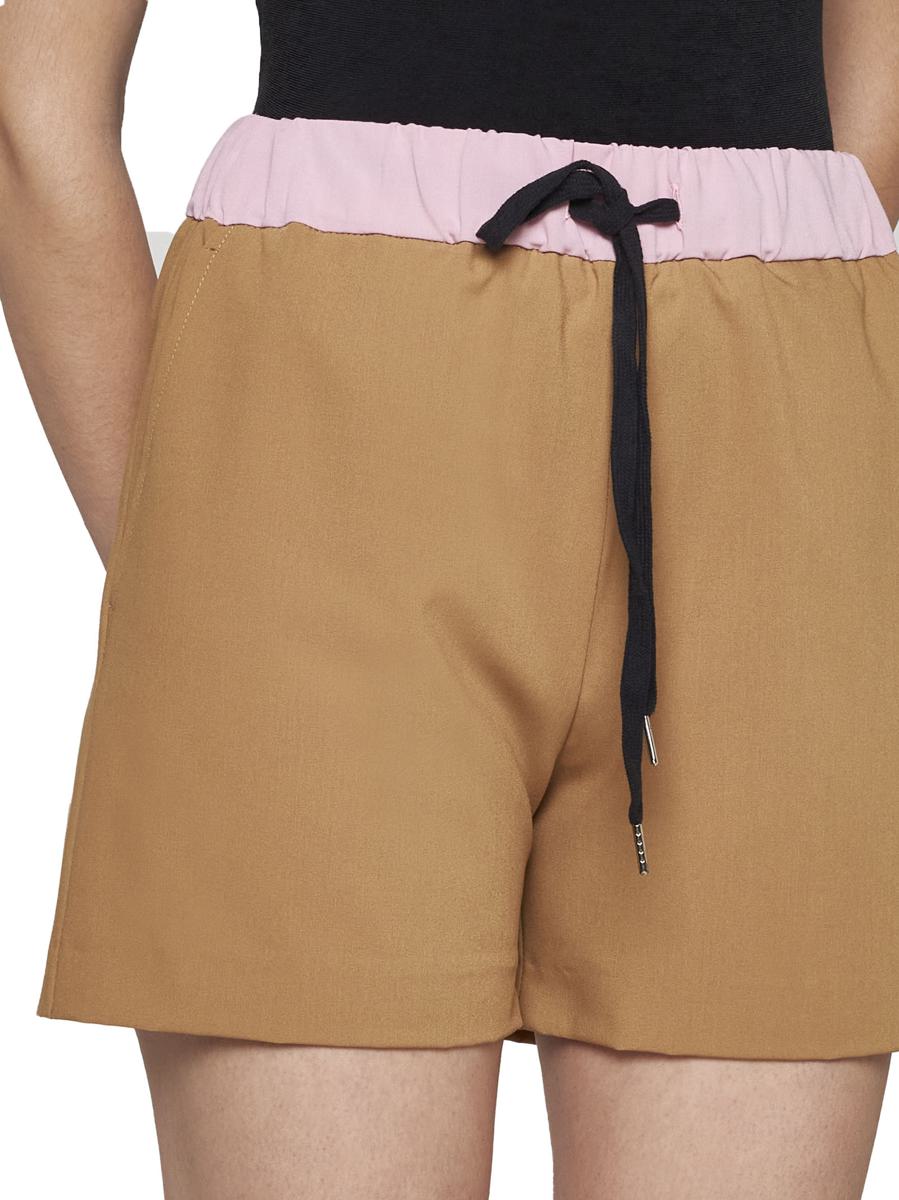 Shop Blanca Vita Shorts In Leather Brown