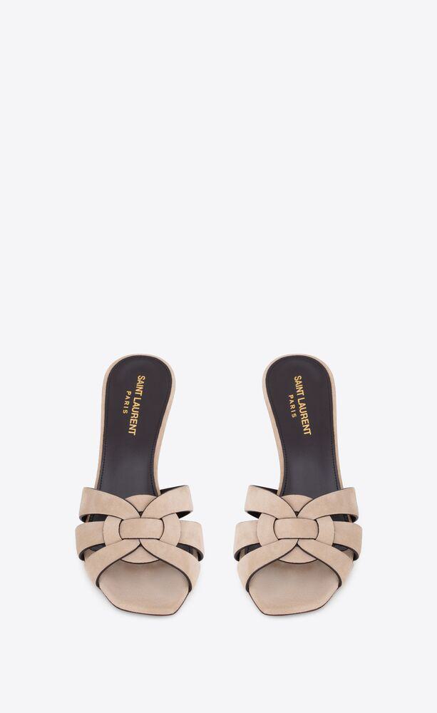 Shop Saint Laurent Sandals In Cream