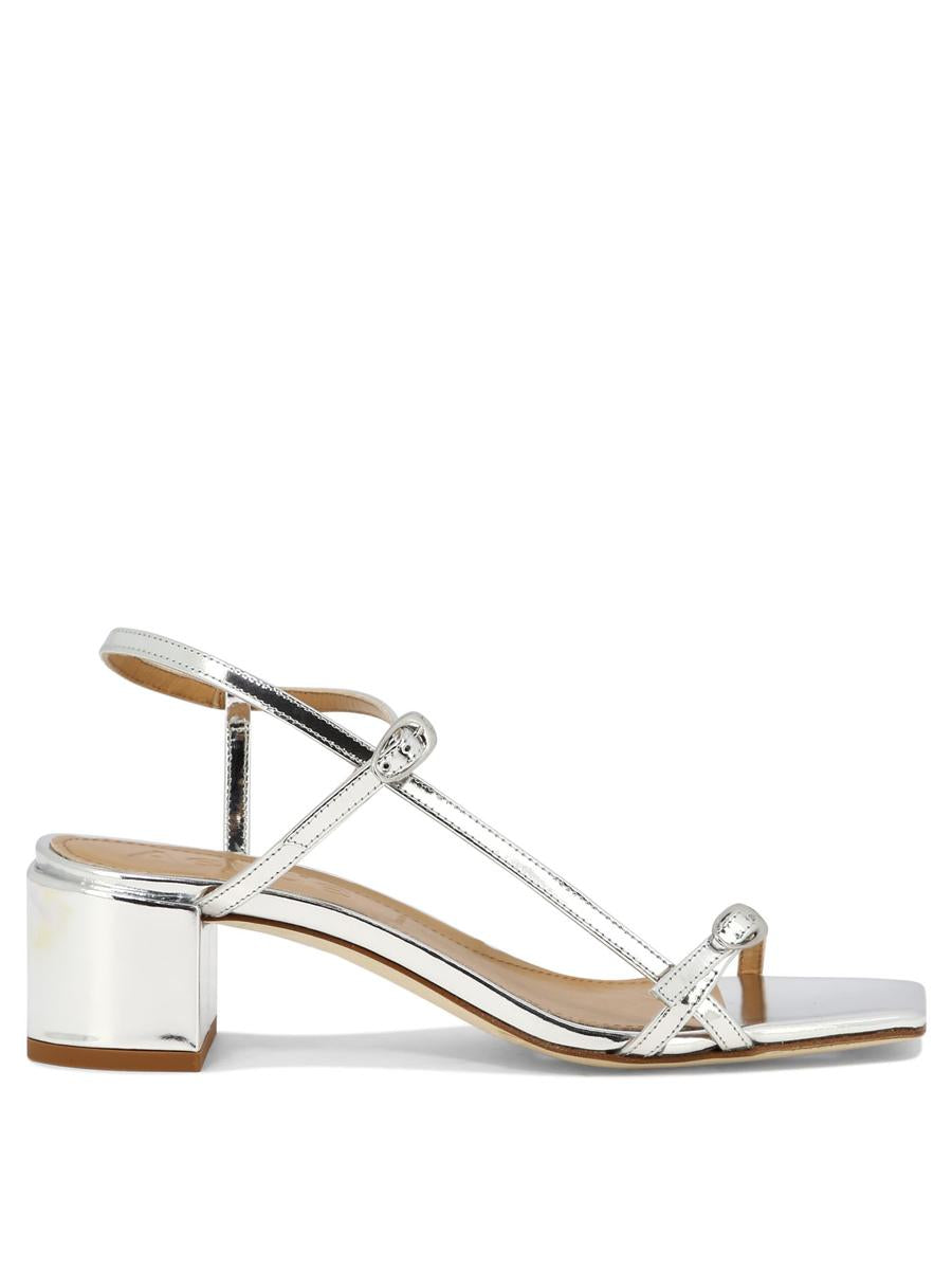 Shop Aeyde "tash" Sandals In Silver