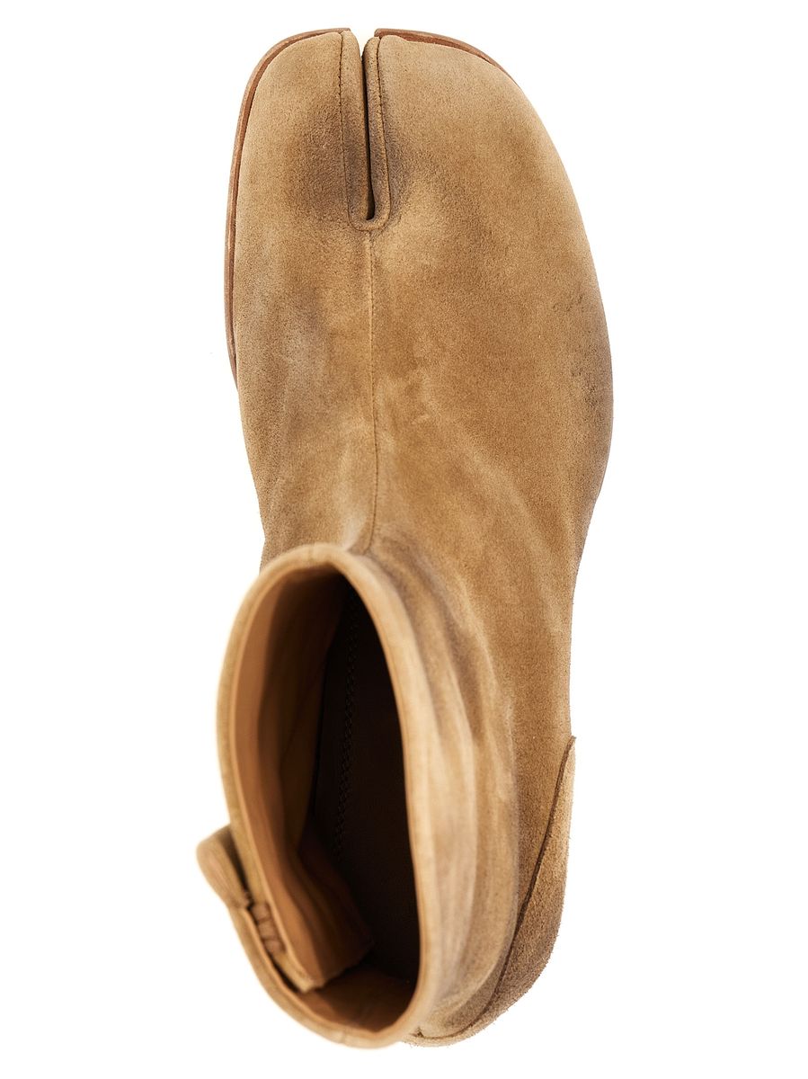 Shop Maison Margiela 'tabi' Ankle Boots In Brown