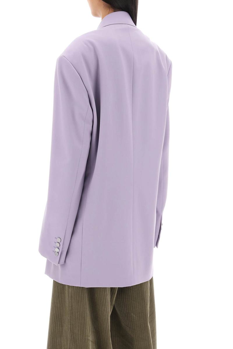 Shop Dries Van Noten Bliss Tux Double-breasted Tuxedo Blazer In Viola