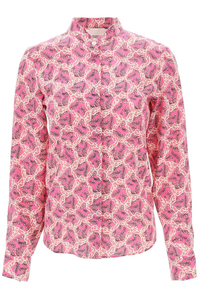 Shop Isabel Marant Ilda Silk Shirt With Paisley Print In Blu