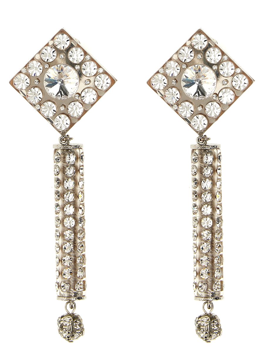 Alessandra Rich Crystal Earrings In Gold