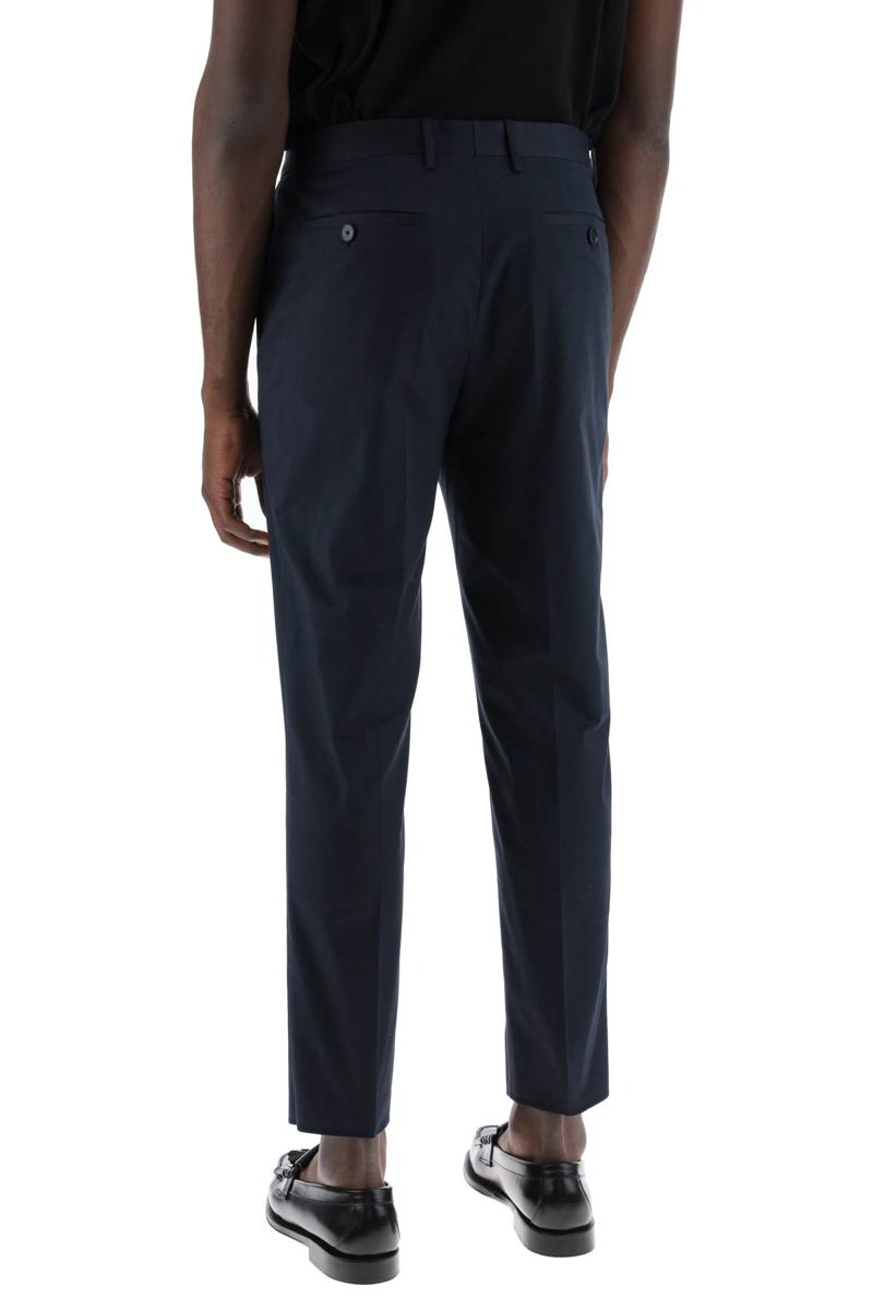 Shop Etro Cropped Chino Pants In Blu
