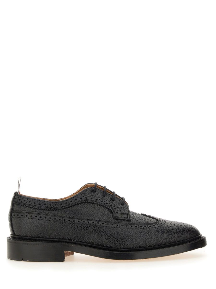 Shop Thom Browne Brogue Classic Longwing In Black