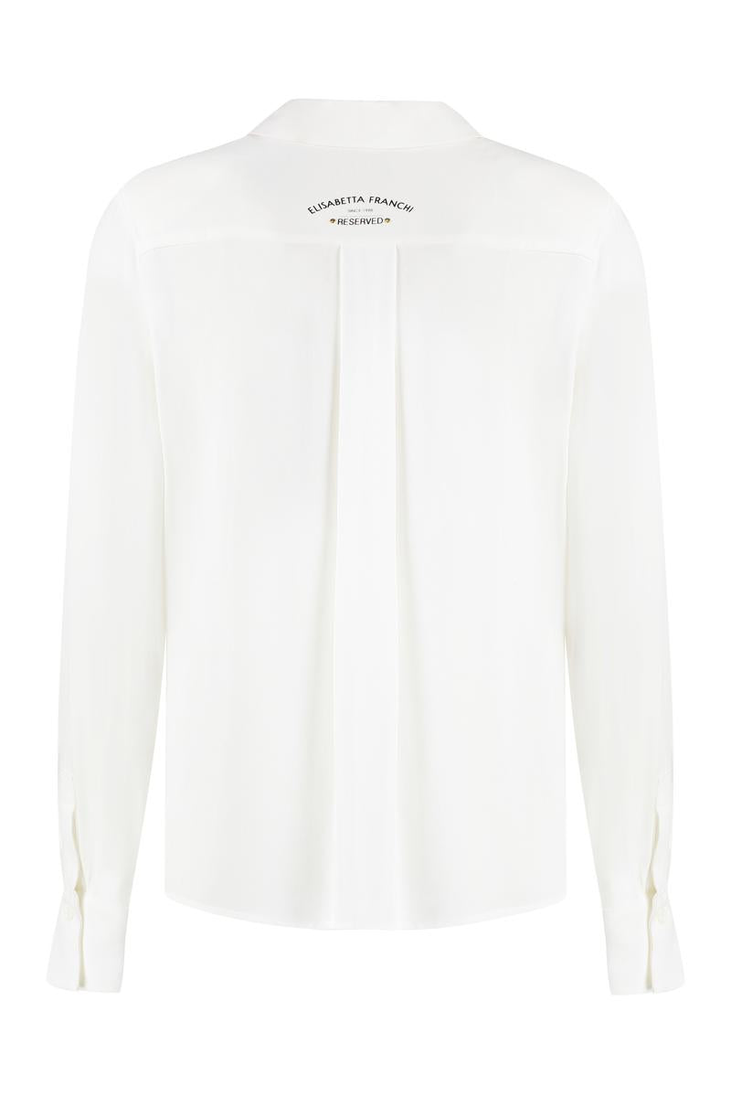 Shop Elisabetta Franchi Georgette Shirt In White