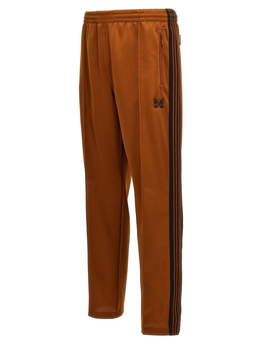 Shop Needles Logo Embroidery Joggers In Orange