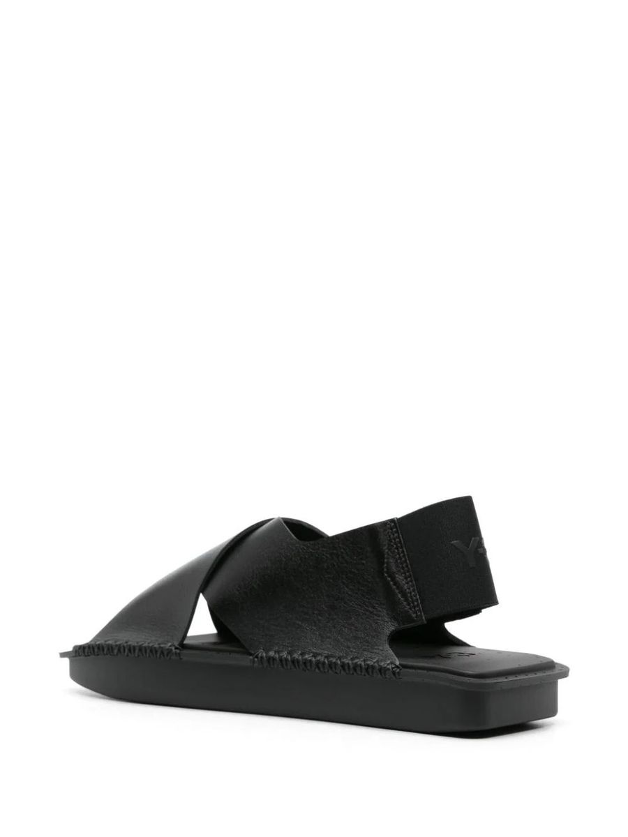 Shop Y-3 Adidas Cross Platform Sandals Shoes In Black