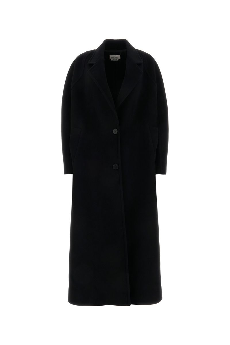 Alexander Mcqueen Coats In Black