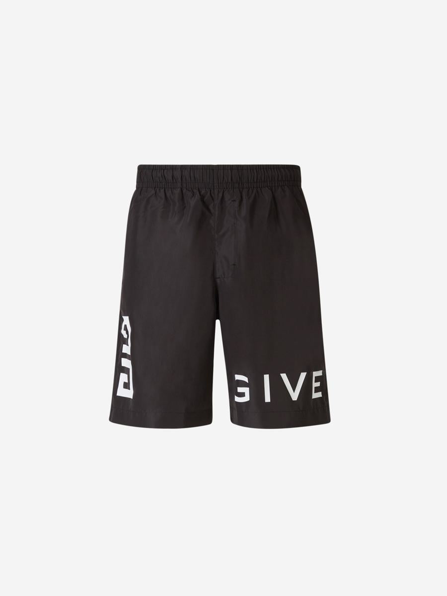 Givenchy Logo Technical Swimsuit In Black