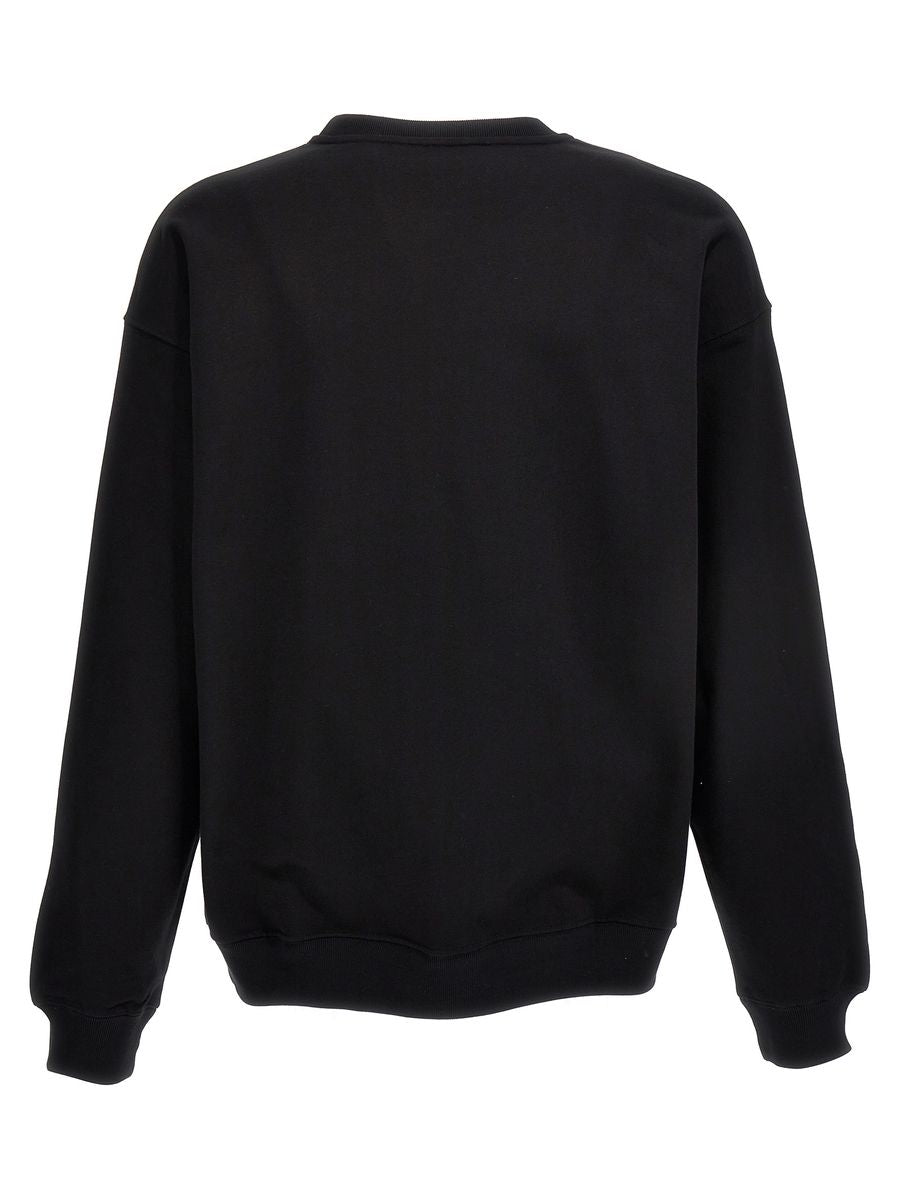 Shop Versace Black Multicolour Cotton  Medusa Flame Sweatshirt