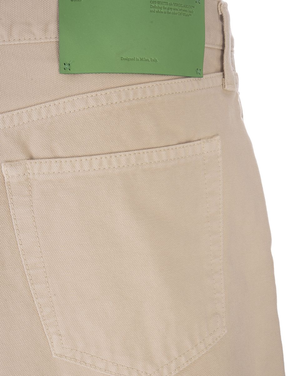 Shop Off-white Off White Shorts In Newbeige