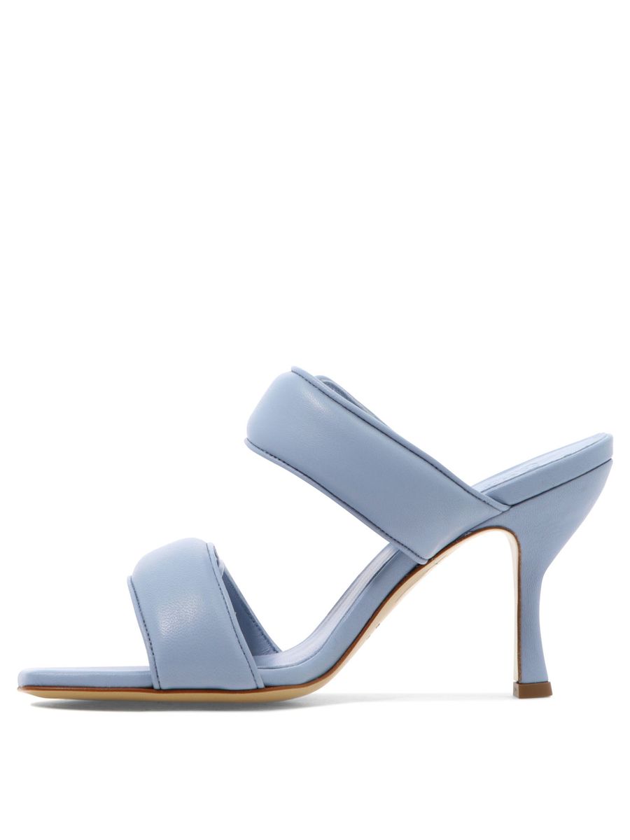 Shop Gia Couture X Pernille Teisbaek Ice Blue Leather Perni 03 Sandals
