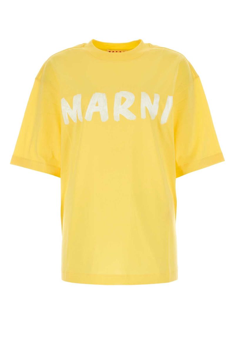 Shop Marni T-shirt In Yellow