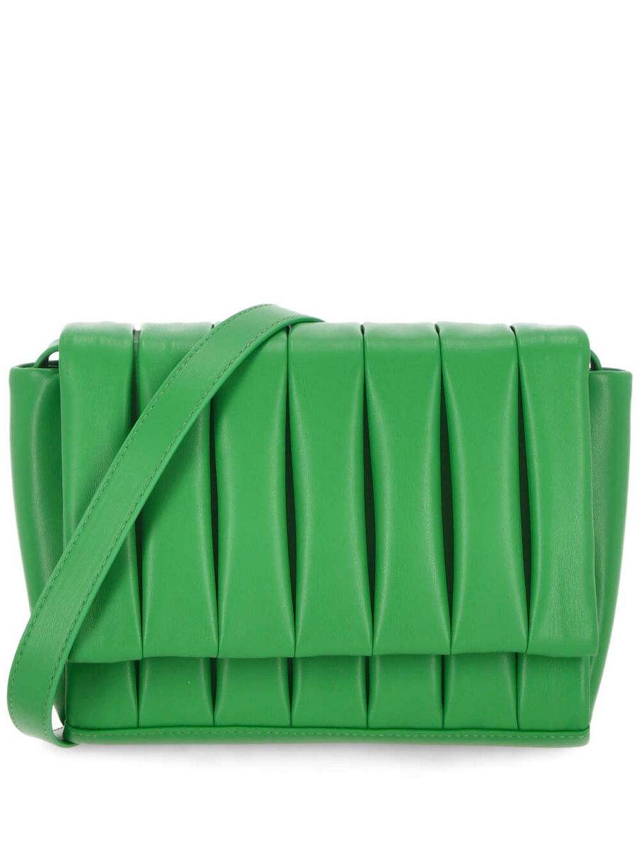 Shop Themoirè 'feronia' Green Vegan Leather Bag