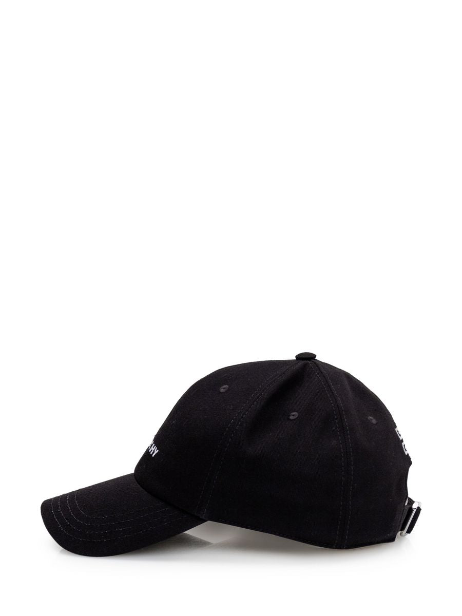 Shop Givenchy Black And White Cotton Blend Baseball Cap