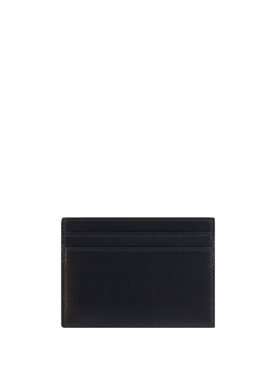 Shop Saint Laurent Monogram Card Holder In Black