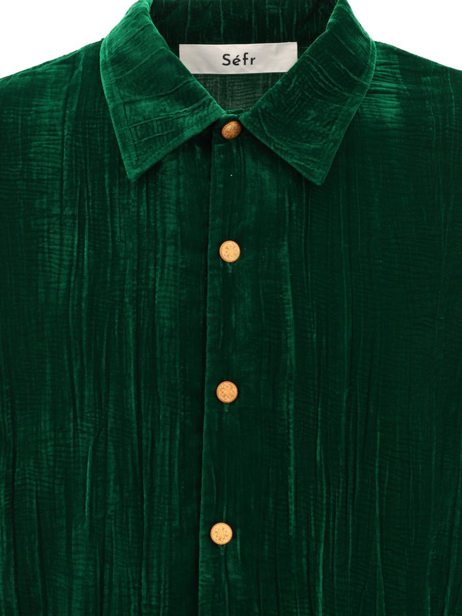 Shop Séfr "lou" Overshirt In Green
