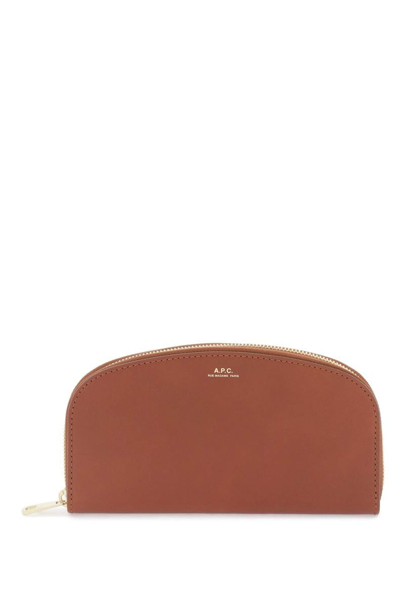 Shop Apc Demi Lune Wallet In Marrone