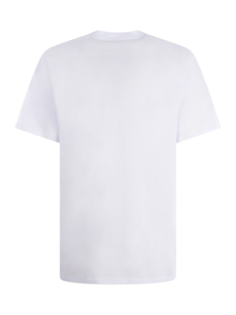 Shop Msgm Lettering Logo Print T-shirt In White