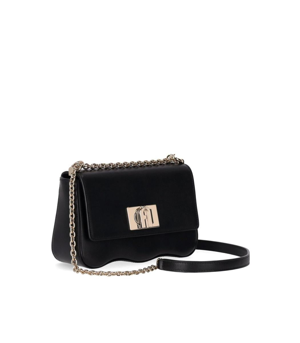 Shop Furla 1927 Mini Wave Black Crossbody Bag