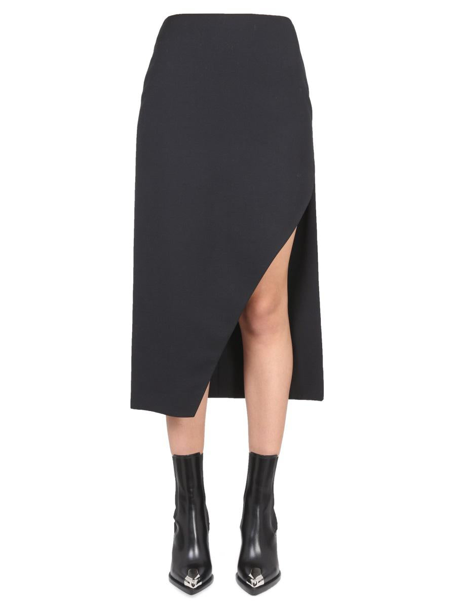 Shop Alexander Mcqueen Wool And Mohair Skirt In Black