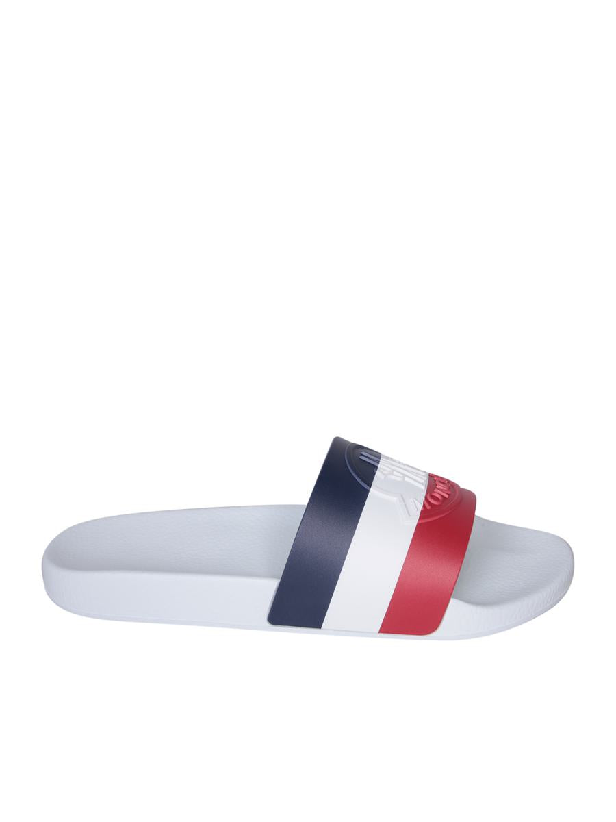 Shop Moncler Sandals In White