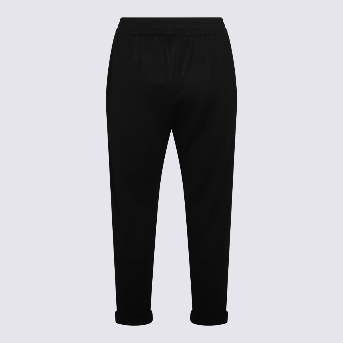 Shop Brunello Cucinelli Black Cotton Pants