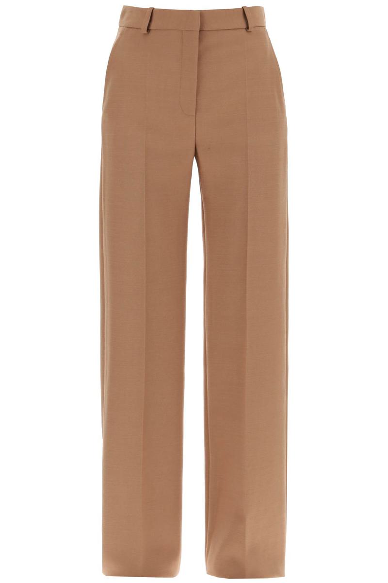Stella Mccartney Straight Wool Trousers For Men. In Brown
