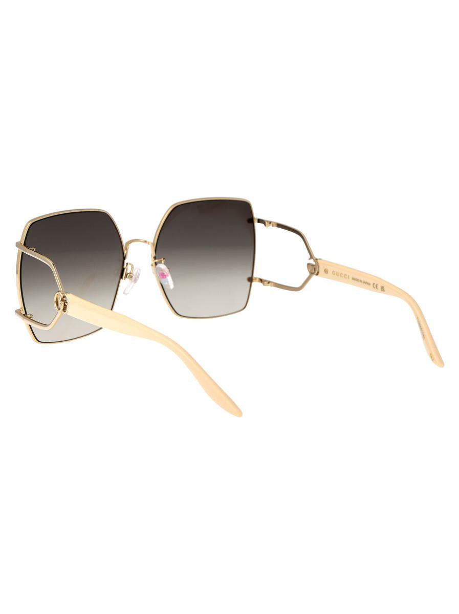Shop Gucci Sunglasses In 003 Gold Ivory Brown