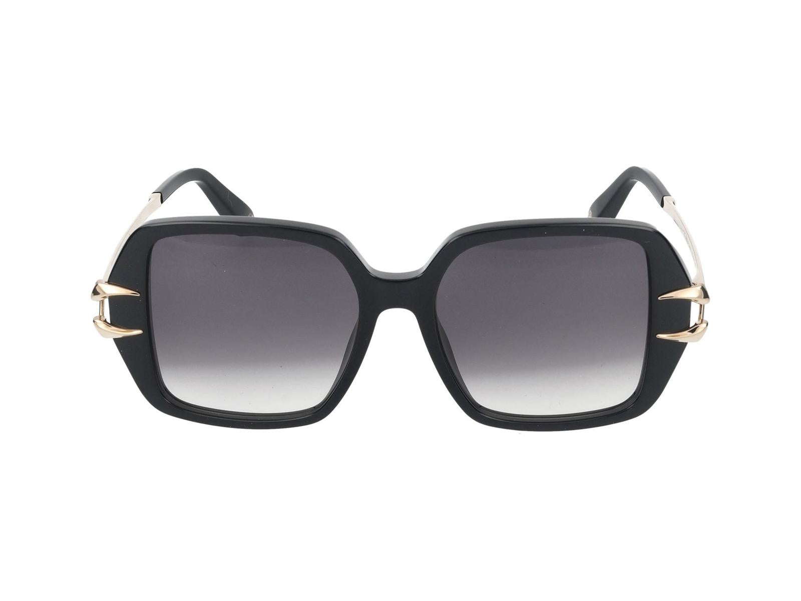 Shop Roberto Cavalli Sunglasses In Glossy Black