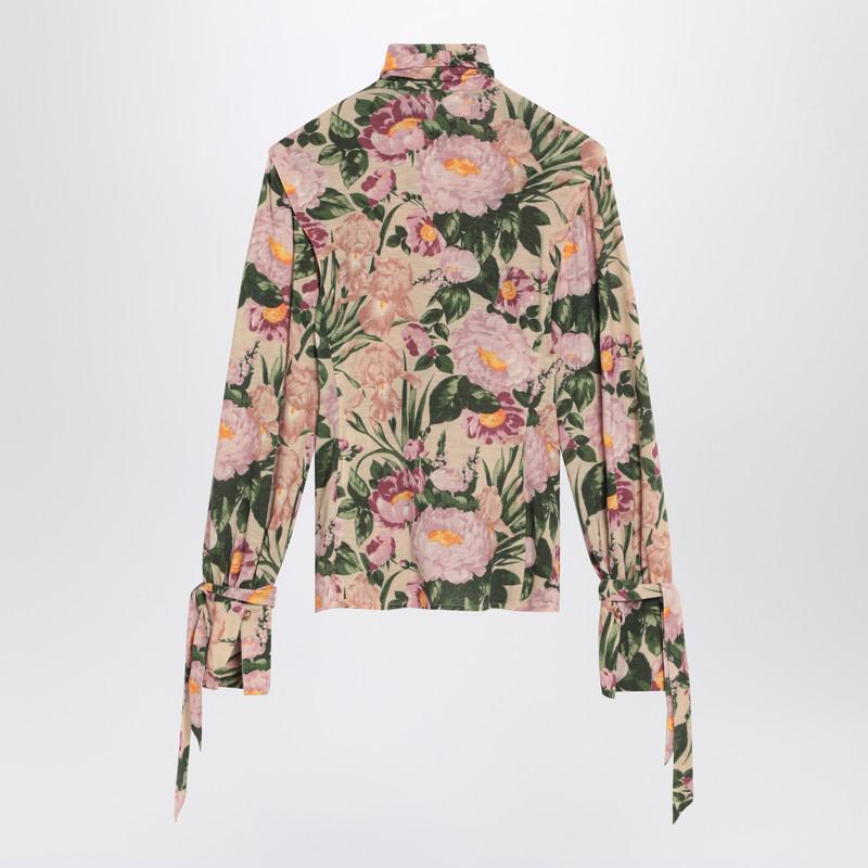 Chloé Turtleneck Jersey Sweater With Floral Print
