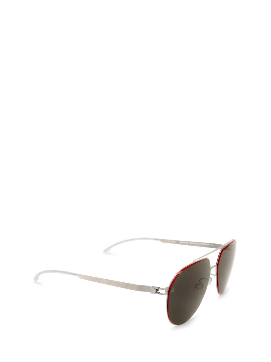 Shop Mykita Sunglasses In Matte Silver