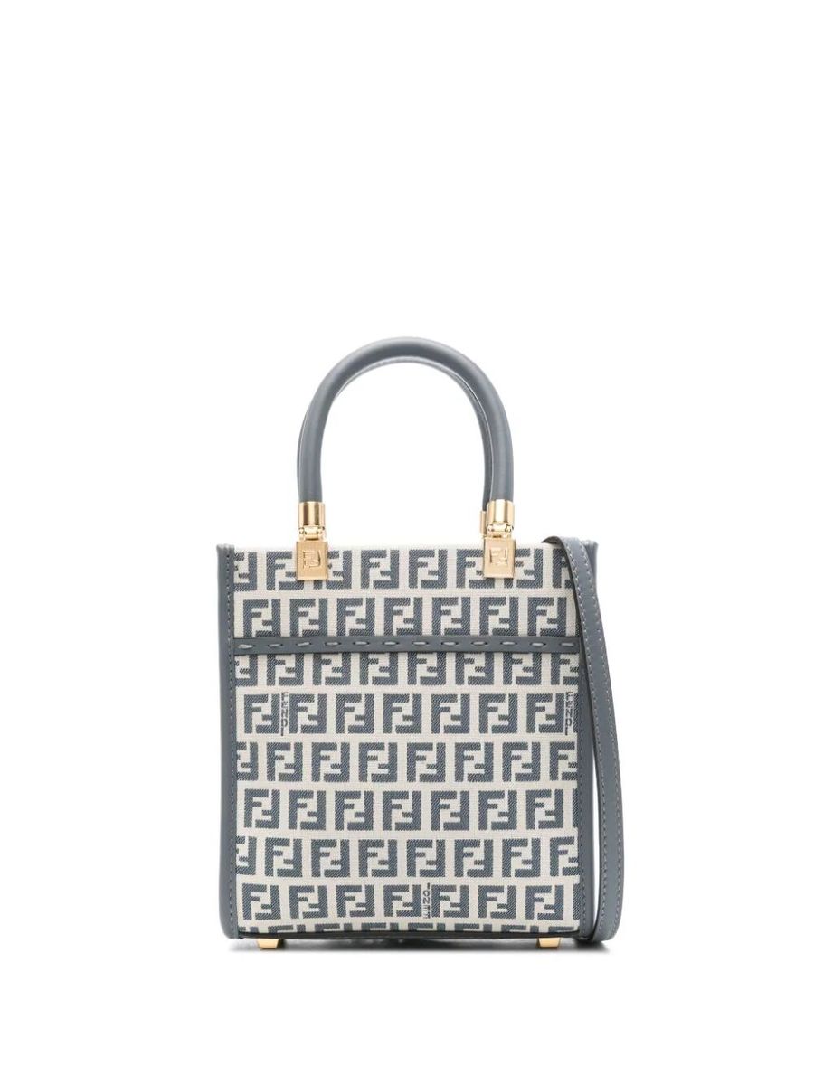 Shop Fendi Mini Sunshine Shopper  Bags In Blue