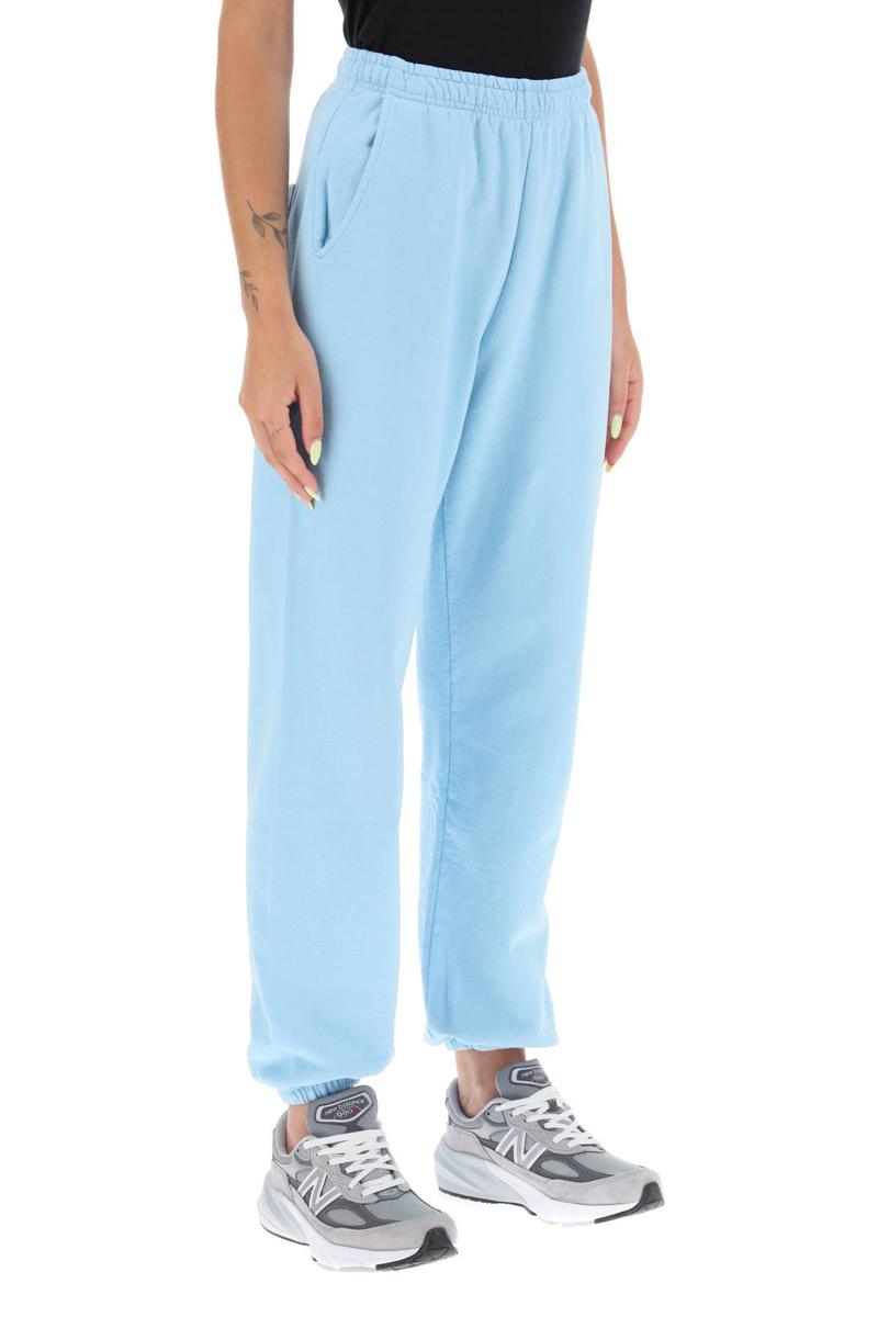 Shop Sporty And Rich 'ny Health Club' Flocked Sweatpants In Celeste